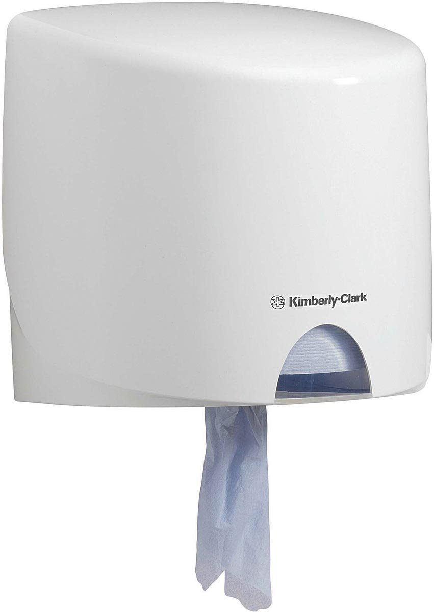 Kimberly Clark Aquarius poetsdoekdispenser, rolcontrole, wit