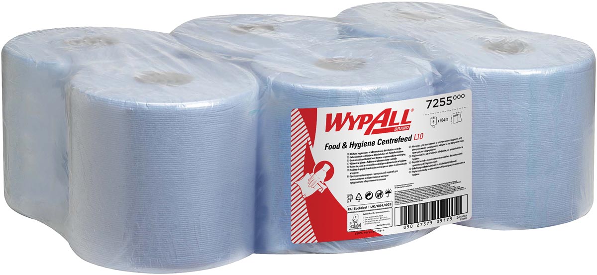 Wypall reinigingsdoeken L10, 800 vellen per rol, pak van 6 rollen afbeelding