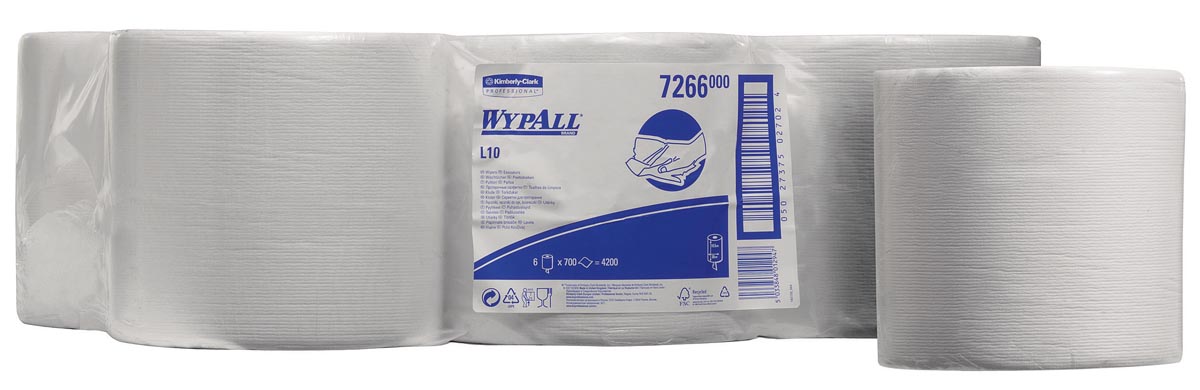 Wypall Reinigingsdoeken L10 Centerfeed 1 Laags 700 Vellen Pak Van 6 Rollen huismerk kopen in de aanbieding