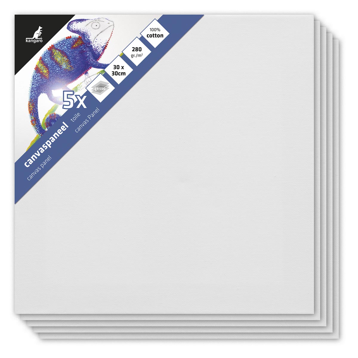 Kangaro canvaspaneel, ft 30 x 30 cm, pak van 5 stuks afbeelding