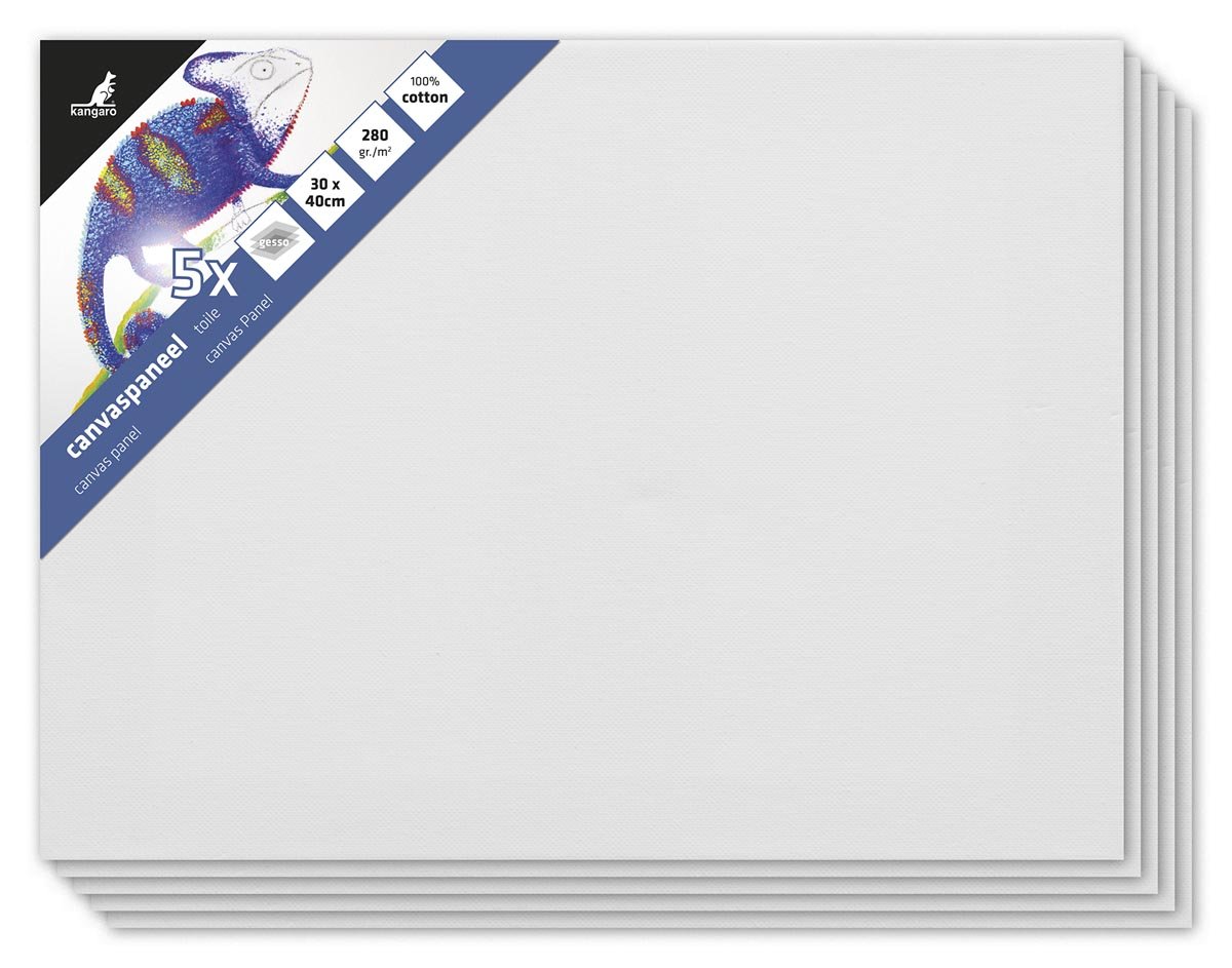 Kangaro canvaspaneel, ft 30 x 40 cm, pak van 5 stuks afbeelding