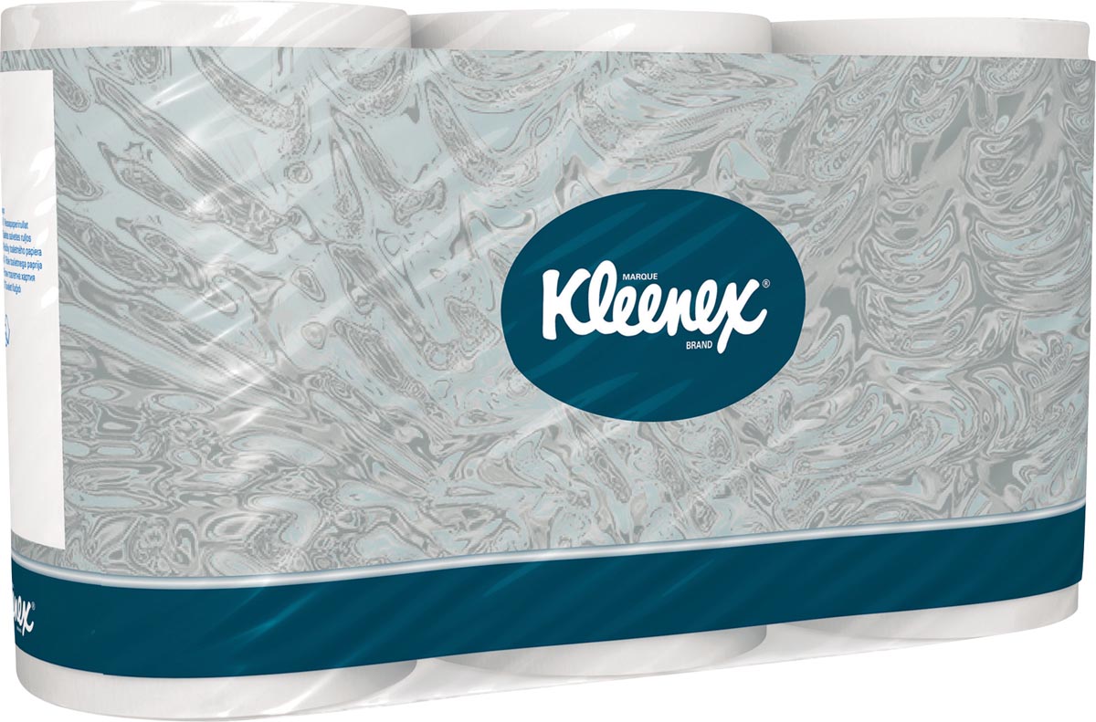 Kleenex toiletpapier, 3-laags, 350 vellen, pak van 6 rollen afbeelding