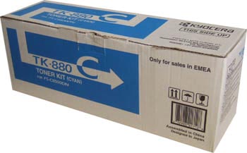 Kyocera Toner cyaan TK880C - 18000 pagina's - 1T02KACNL0