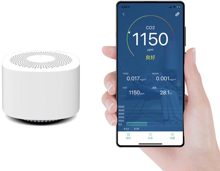 Kokoon Air Protect mini luchtkwaliteitmeter, Bluetooth connectie afbeelding