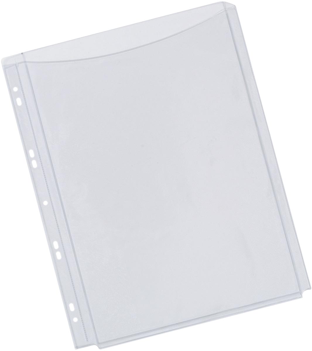 Q-CONNECT geperforeerde showtas A4 11-gaatsperforatie PP transparant pak van 5 stuks