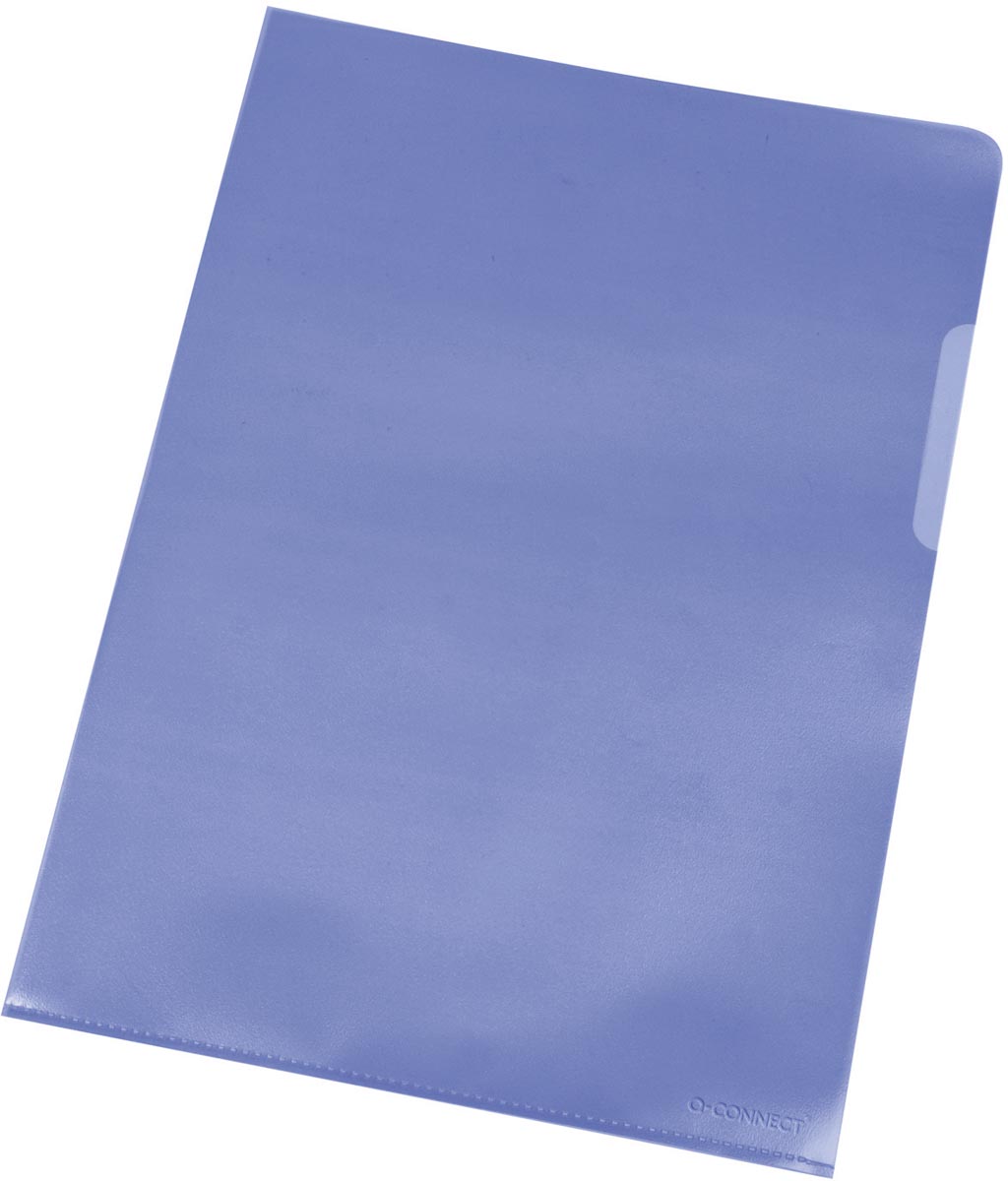 Q-CONNECT L-map blauw 120 micron pak van 100 stuks afbeelding