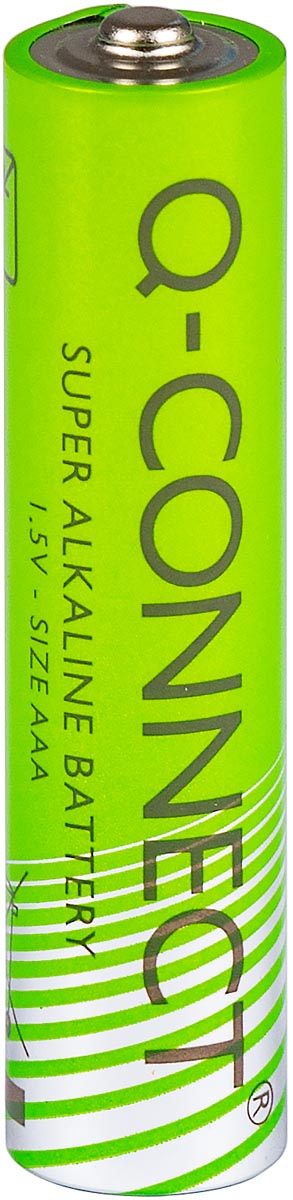 Q-CONNECT batterij, alkaline, AAA, blister van 4 stuks