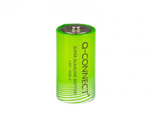Q-Connect batterij alkaline LR14 1.5V 2 stuks Q-Connect batterij alkaline LR14 1.5V 2 stuks