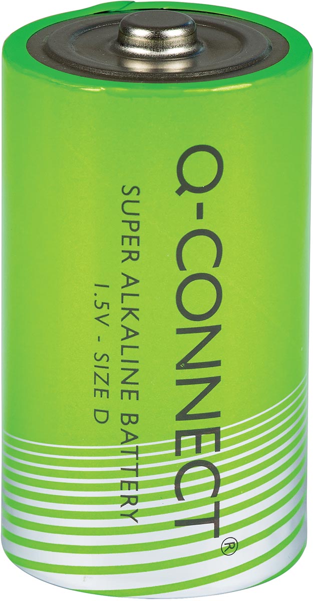 Q-Connect batterijen D, blister van 2 stuks Q-Connect batterijen D, blister van 2 stuks