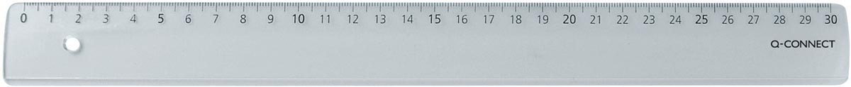 Q-CONNECT meetlat, transparant polystereen, 30 cm Q-CONNECT meetlat, transparant polystereen, 30 cm