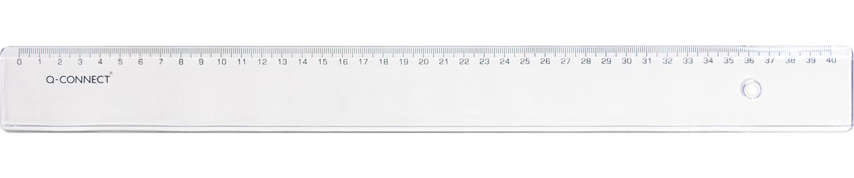 Q-CONNECT meetlat, plastic, in etui, 40 cm