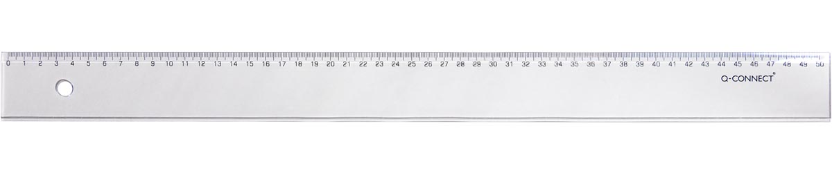 Q-CONNECT meetlat, plastic, in etui, 50 cm