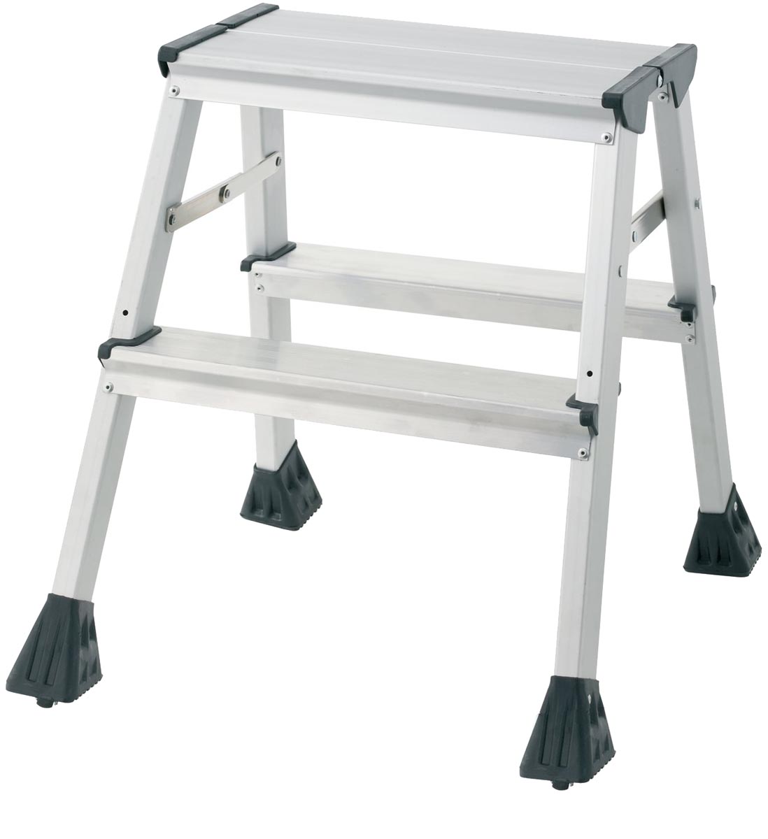 Q-CONNECT aluminum trapladder, 2 treden