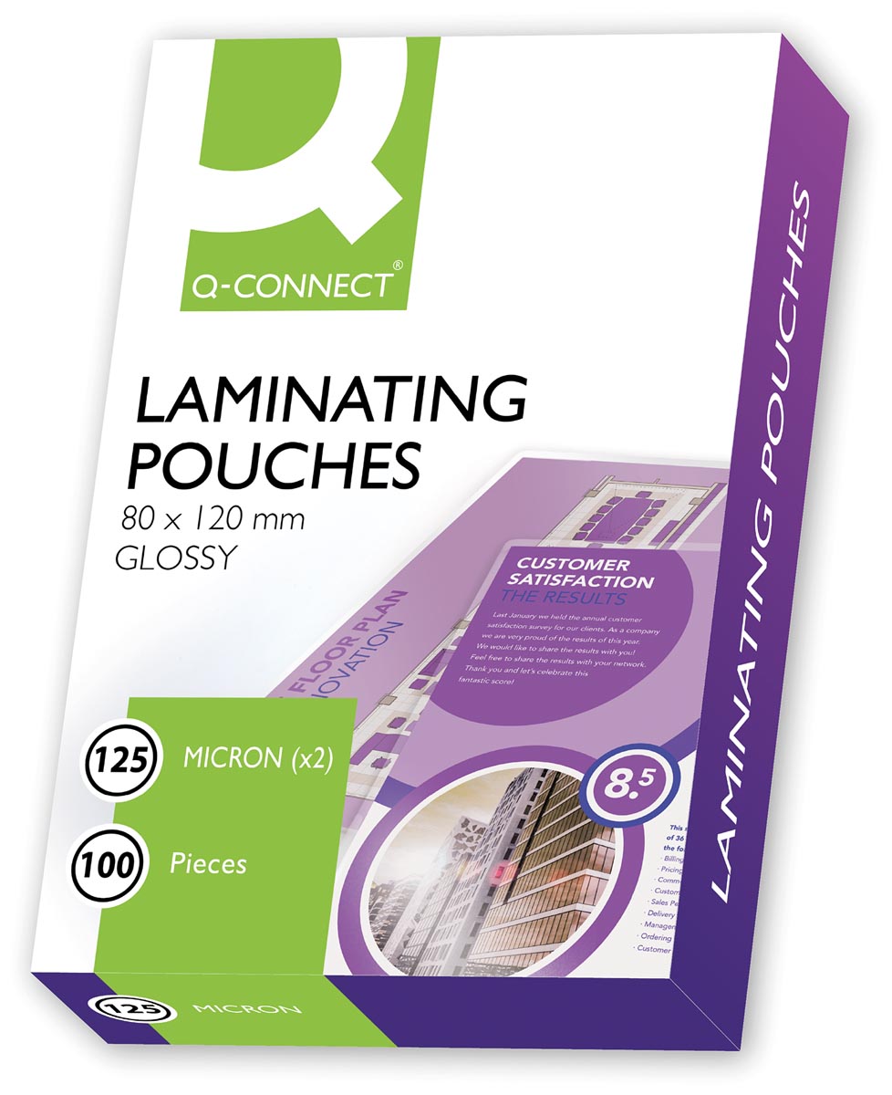 Q-CONNECT lamineeretui 2x 125 micron A7 100 stuks afbeelding