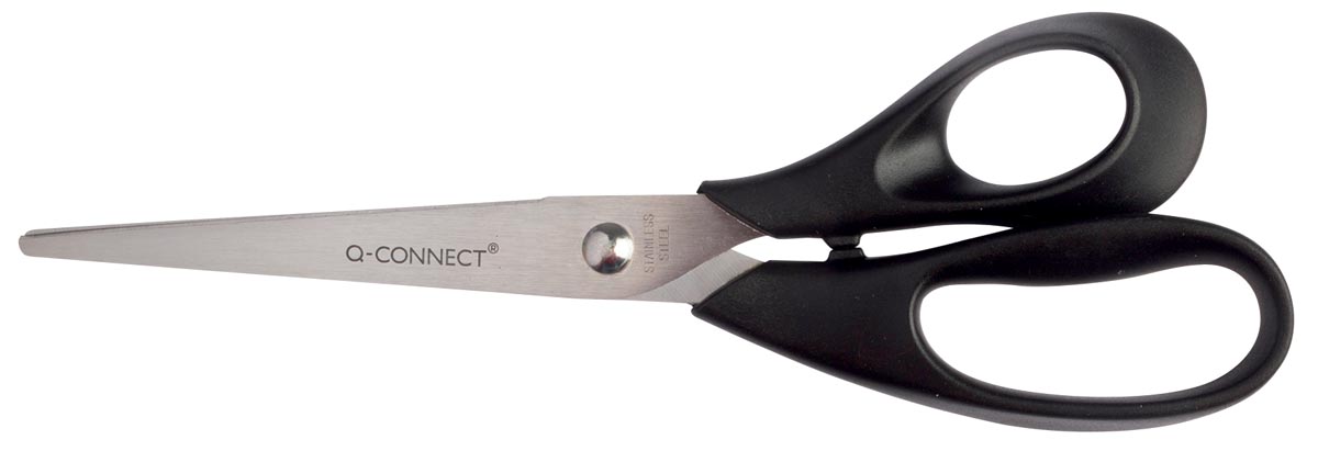Q-CONNECT schaar, 21 cm, asymmetrische ogen, op blister afbeelding