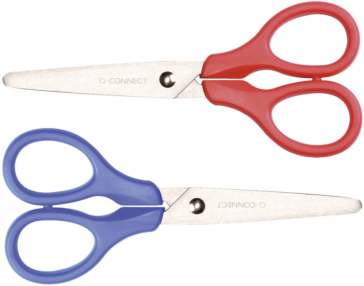Q-CONNECT schaar, 13 cm, symmetrische ogen, op blister afbeelding