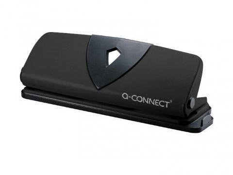 Q-CONNECT perforator, 4 gaten, tot 25 blad, zwart Q-CONNECT perforator, 4 gaten, tot 25 blad, zwart