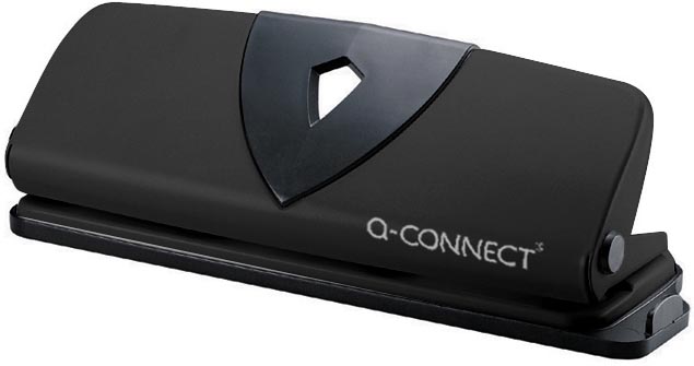 Q-CONNECT 4-gaatsperforator, tot 25 blad, zwart