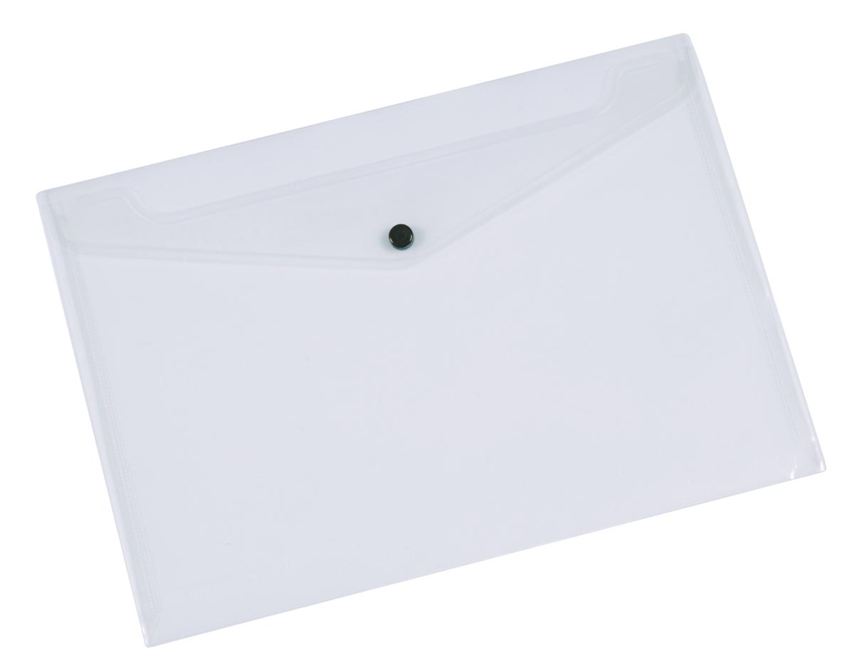 Q-CONNECT documentenmap, A4, transparante PP, drukknopsluiting afbeelding