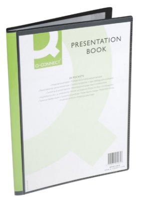 Q-Connect showalbum personaliseerbaar A4 20 tassen zwart Q-Connect showalbum personaliseerbaar A4 20 tassen zwart
