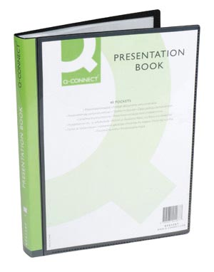 Q-Connect showalbum personaliseerbaar A4 40 tassen zwart Q-Connect showalbum personaliseerbaar A4 40 tassen zwart