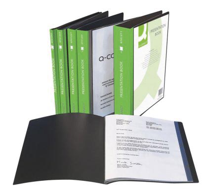 Q-Connect showalbum personaliseerbaar A4 100 tassen zwart Q-Connect showalbum personaliseerbaar A4 100 tassen zwart