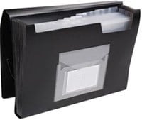 Q-CONNECT voorordner, A4, PP, met 13 vakken, elastieksluiting, zwart-3