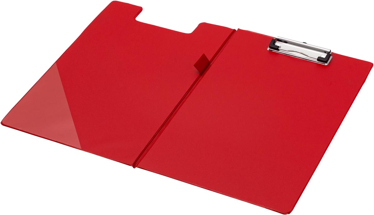 Q-CONNECT klemplaat, PP, ft A4, dubbel, rood afbeelding