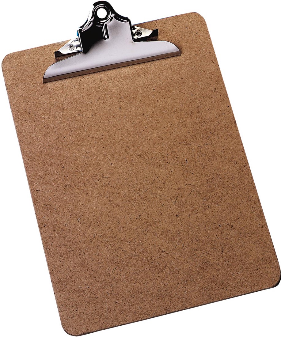 QCONNECT klemplaat, hardboard karton, ft A4, staand, bruin bij VindiQ