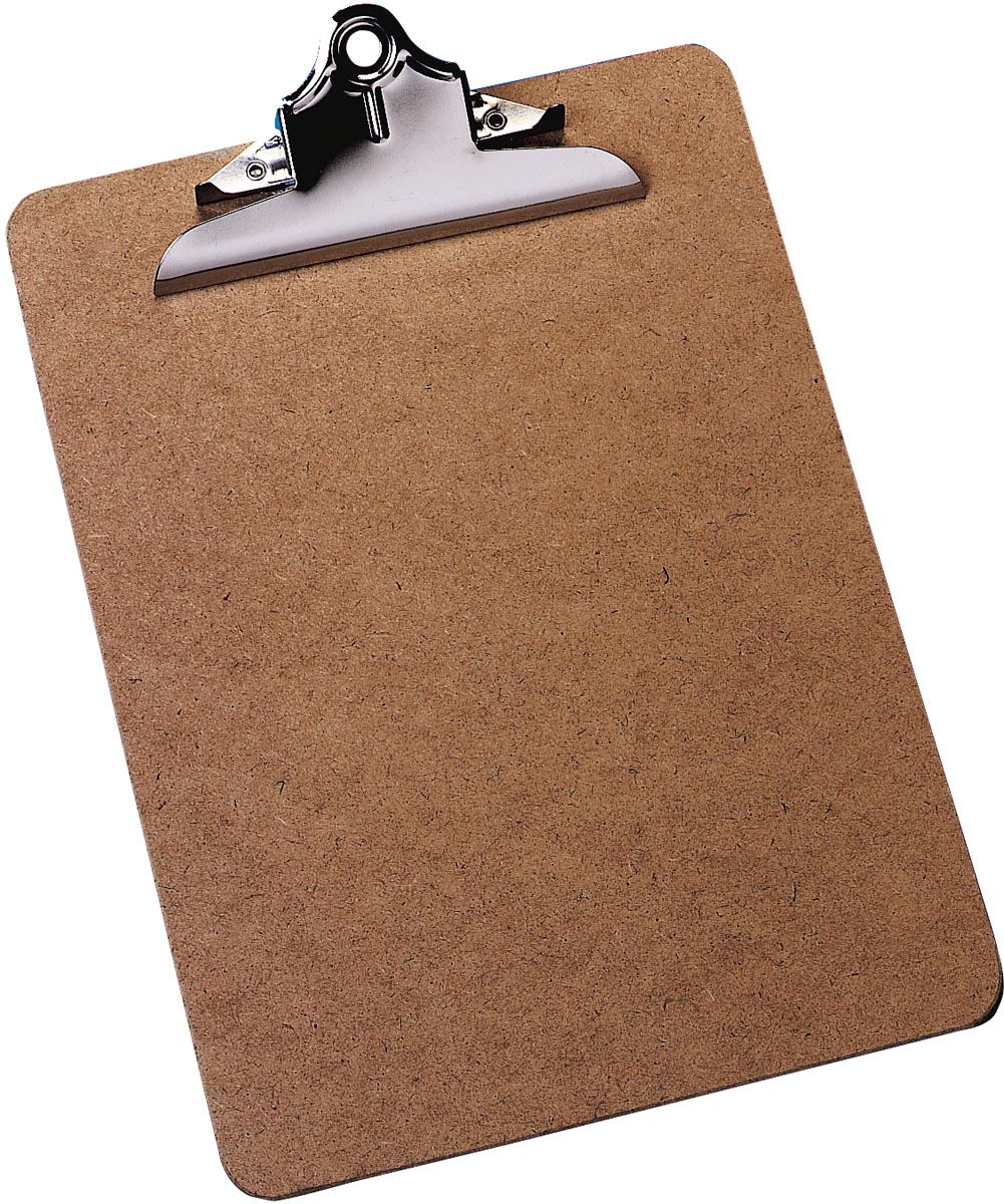 Q-Connect klemplaat, voor ft A4 staand, uit hardboard karton, bruin Q-Connect klemplaat, voor ft A4 staand, uit hardboard karton, bruin
