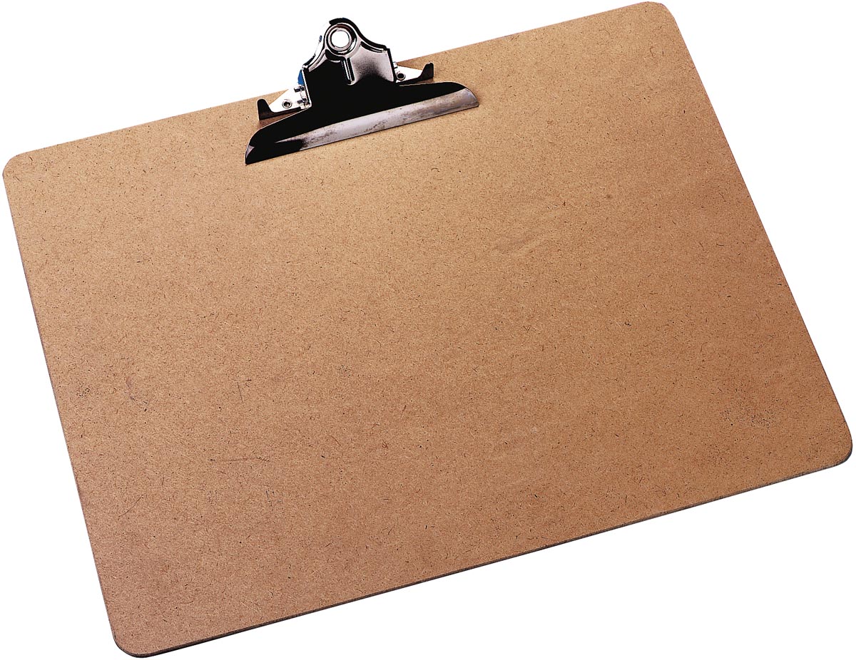 Q-Connect klemplaat, voor ft A3 liggend, uit hardboard karton, bruin Q-Connect klemplaat, voor ft A3 liggend, uit hardboard karton, bruin