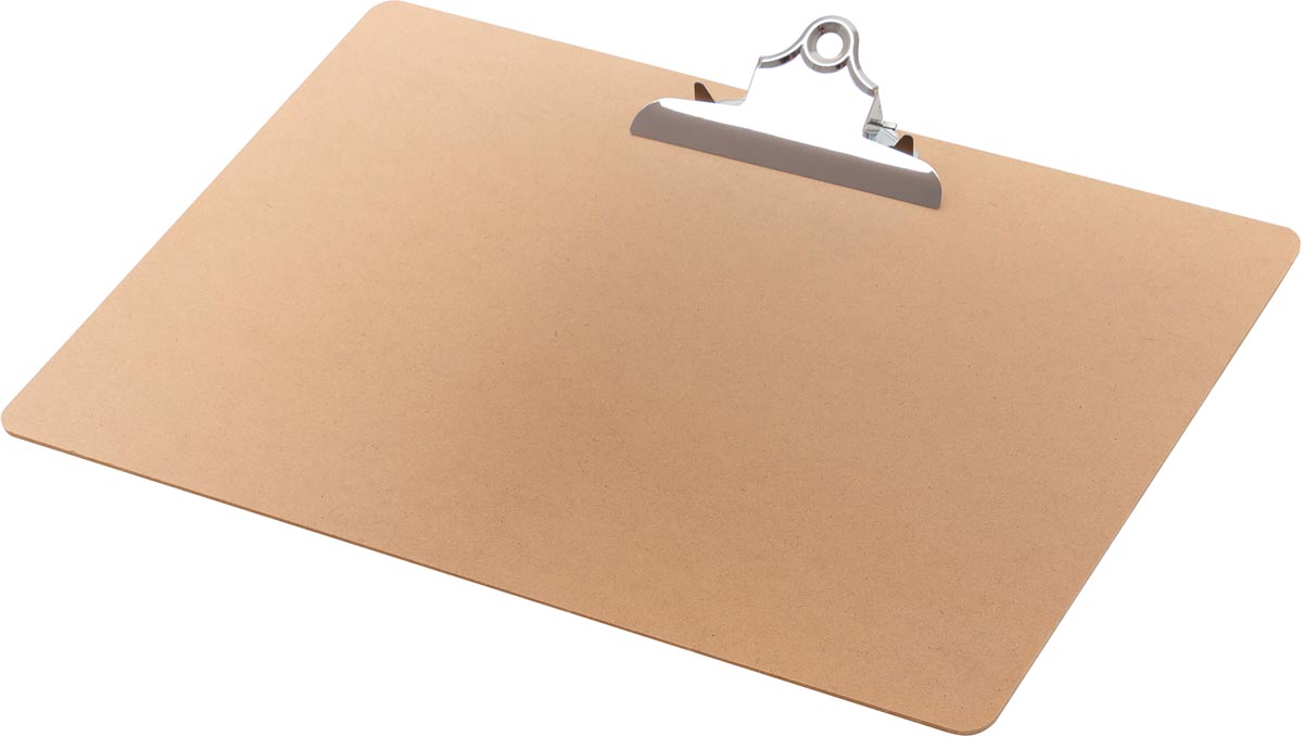 Q-CONNECT klemplaat, hardboard karton, ft A3, liggend, bruin afbeelding