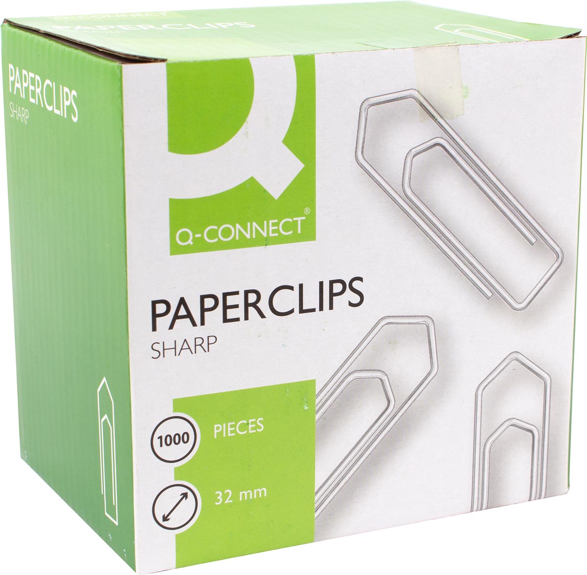 Q-CONNECT papierklemmen, 32 mm, doos van 1000 stuks