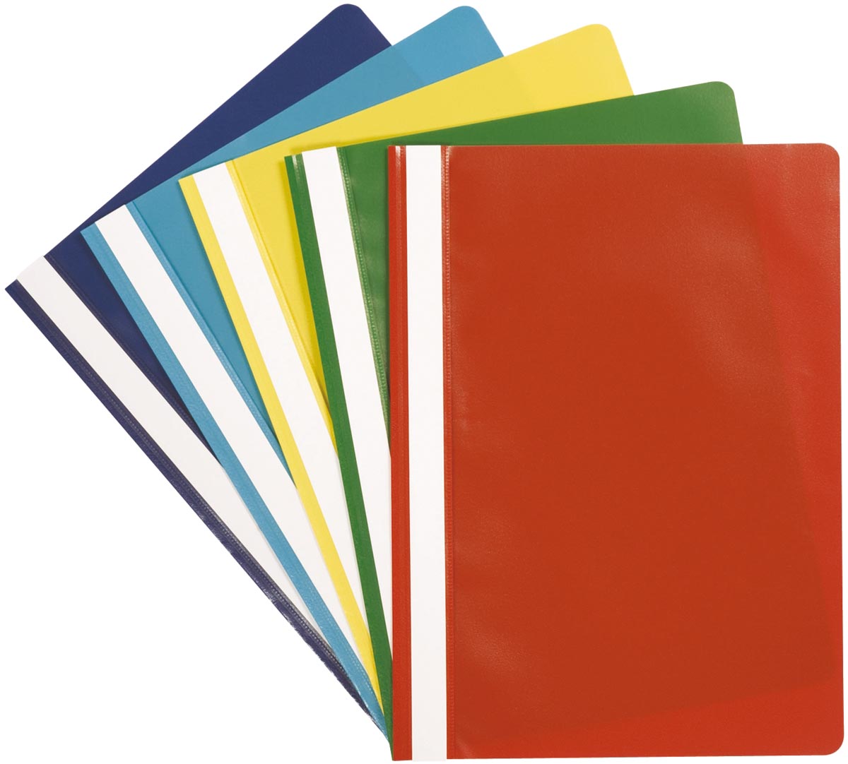 Q-CONNECT snelhechtmap, A4, geassorteerde kleuren, A4, pak van 5 stuks afbeelding