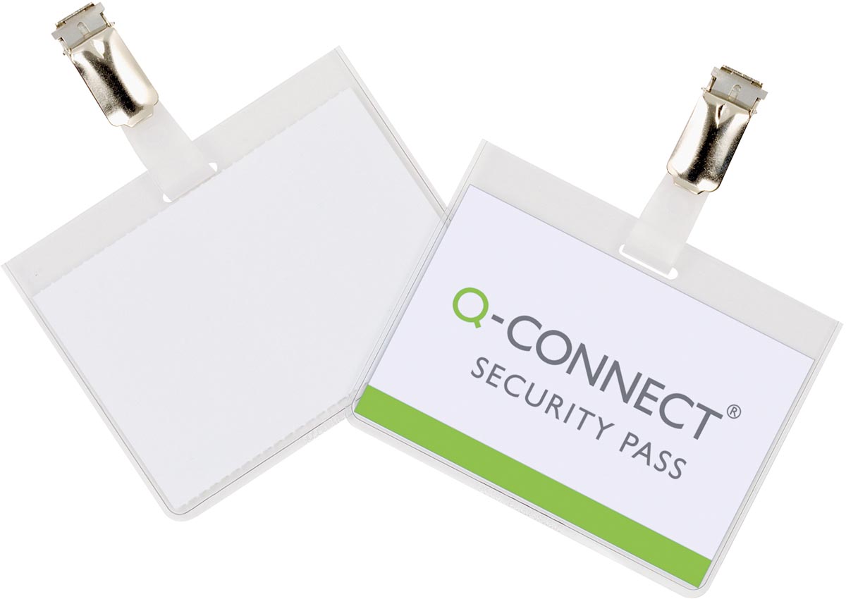 Q-CONNECT badge met clip 90 x 60 mm Q-CONNECT badge met clip 90 x 60 mm
