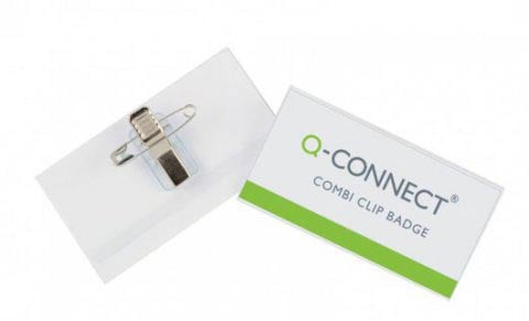 Q-Connect badge met combiklem 90 x 54 mm Q-Connect badge met combiklem 90 x 54 mm