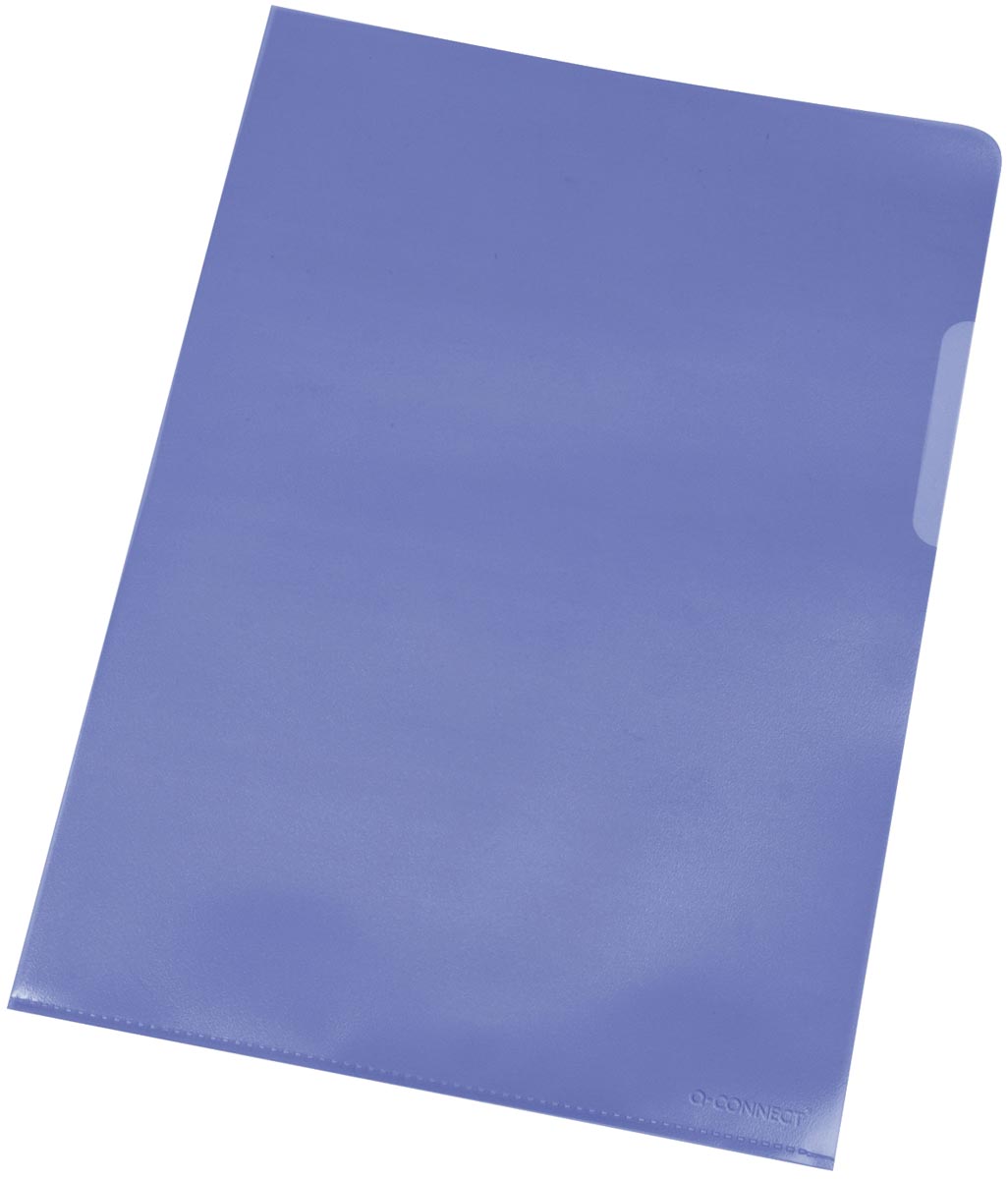 Q-Connect L-map, blauw, 120 micron, pak van 10 stuks