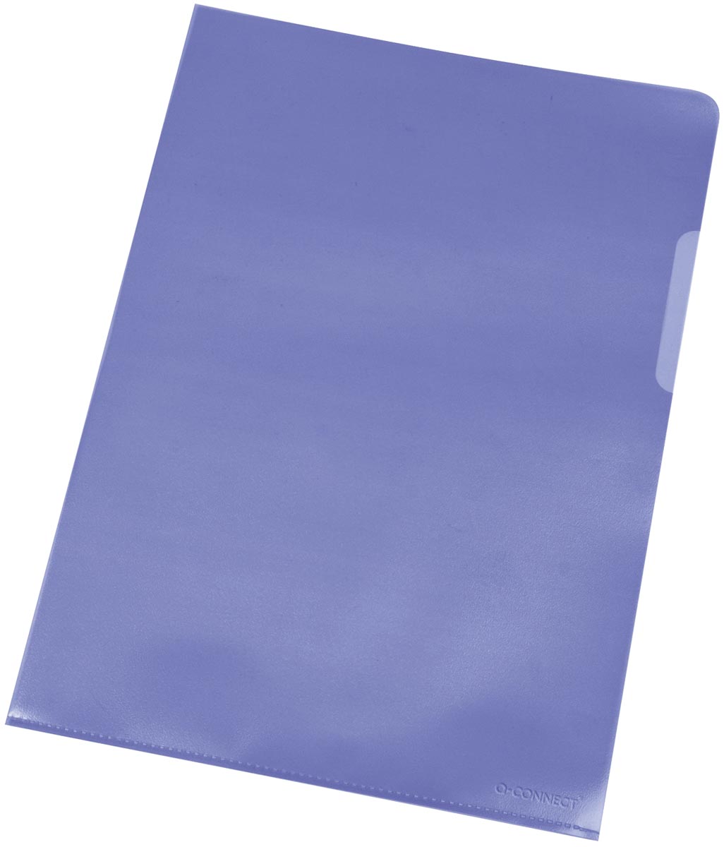 Q-CONNECT L-map, blauw, 120 micron, pak van 10 stuks afbeelding