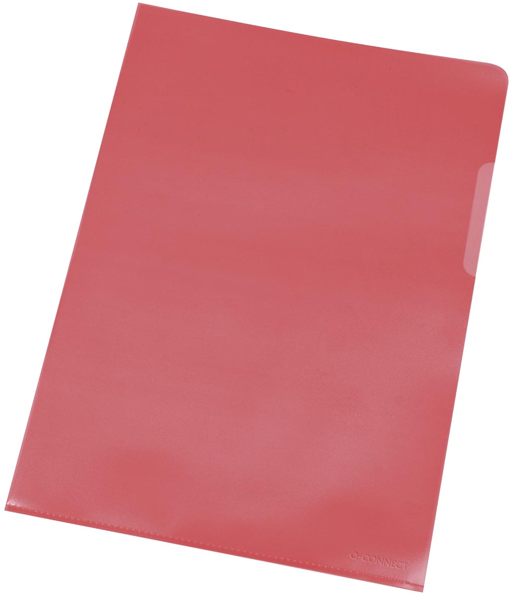 Q-Connect L-map, rood, 120 micron, pak van 10 stuks