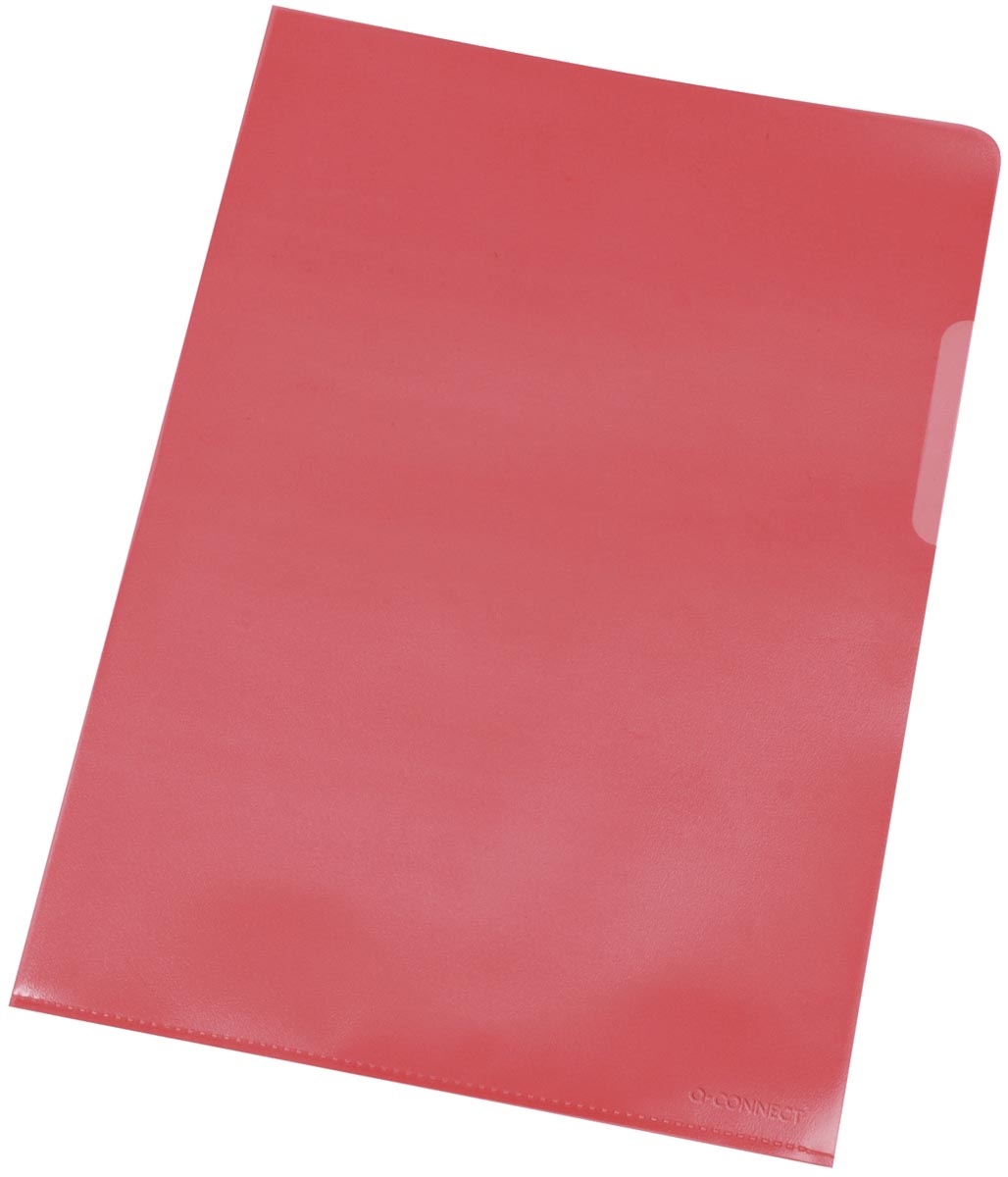 Q-CONNECT L-map, rood, 120 micron, pak van 10 stuks afbeelding