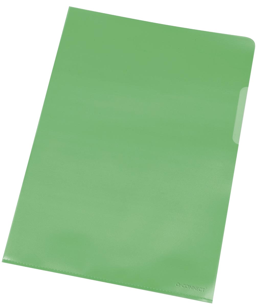 Q-Connect L-map, groen, 120 micron, pak van 10 stuks