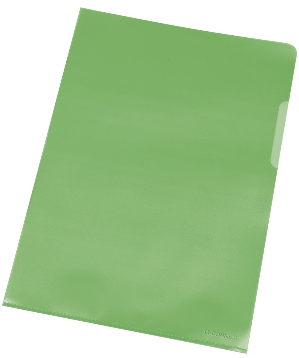 Q-CONNECT L-map, groen, 120 micron, pak van 10 stuks afbeelding