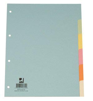 Q-CONNECT neutrale tabbladen, karton, voor ft A4, 6 tabs Q-CONNECT neutrale tabbladen, karton, voor ft A4, 6 tabs