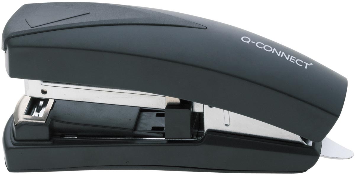 Q-CONNECT nietmachine Flat Clinch, 20 blad, zwart