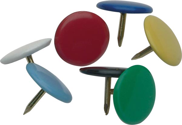 Q-CONNECT punaises, geassorteerde kleuren, doosje van 120 stuks Q-CONNECT punaises, geassorteerde kleuren, doosje van 120 stuks