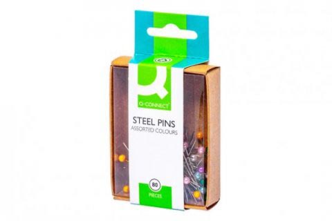 Q-CONNECT spelden 3 x 30 mm vernikkeld doos van 80 stuks Q-CONNECT spelden 3 x 30 mm vernikkeld doos van 80 stuks