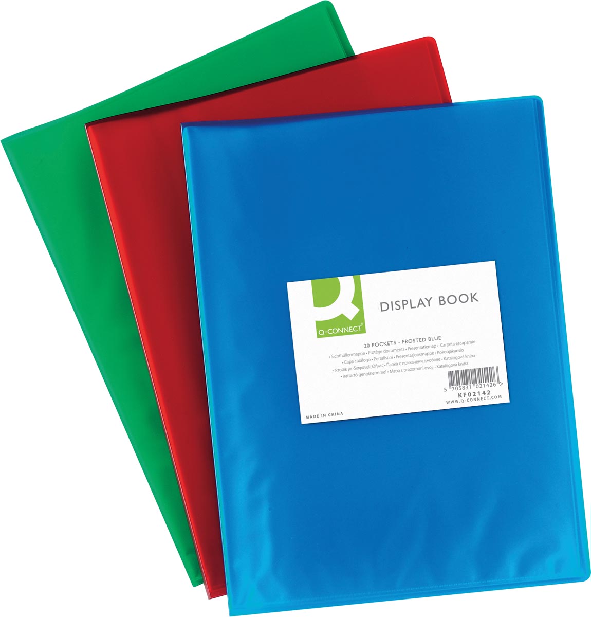 Q-CONNECT showalbum personaliseerbaar A4 20 tassen transparant rood Q-CONNECT showalbum personaliseerbaar A4 20 tassen transparant rood