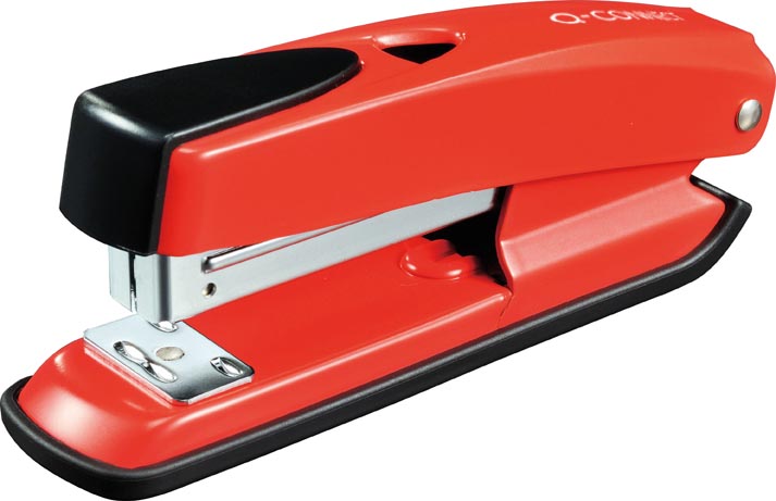 Q-CONNECT nietmachine half strip, 20 blad, metaal, rood Q-CONNECT nietmachine half strip, 20 blad, metaal, rood