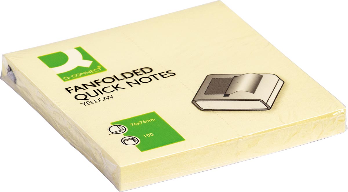 Q-CONNECT Z-Quick Notes, ft 76 x 76 mm, 100 vel, geel afbeelding