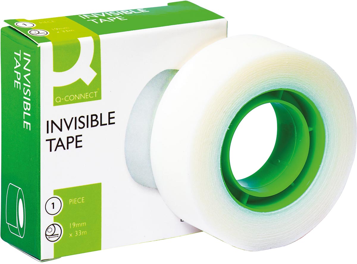 Q-CONNECT plakband, invisible, 19 mm x 33 m afbeelding
